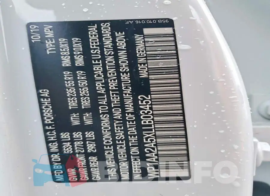 WP1AA2A5XLLB03452 Photo# 13