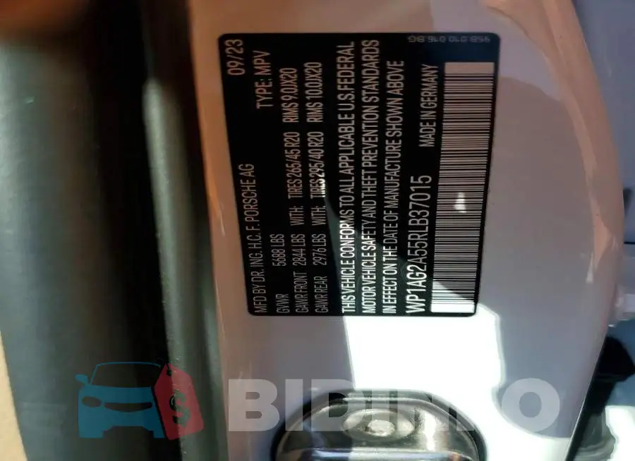 WP1AG2A55RLB37015 Photo# 13