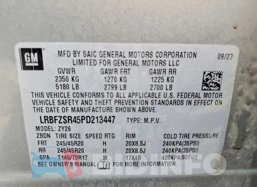 LRBFZSR45PD213447 Photo# 14