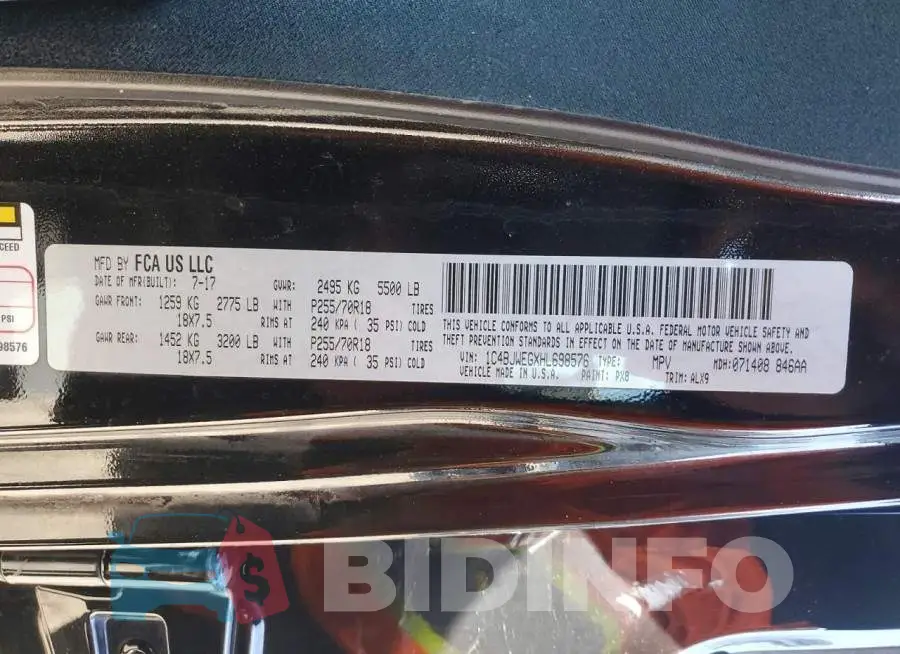 1C4BJWEGXHL698576 Photo# 12
