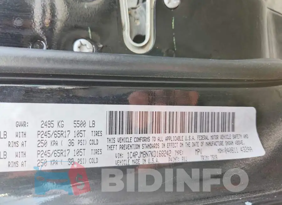 1C4PJMBN7KD168242 Photo# 13