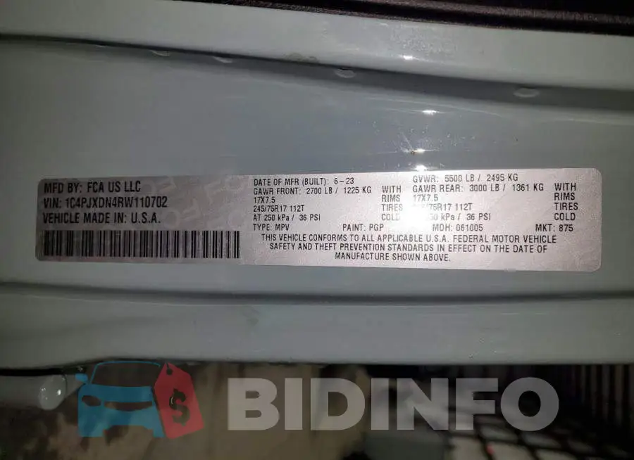 1C4PJXDN4RW110702 Photo# 13