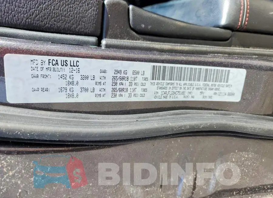 1C4RJFLG9HC751091 Photo# 13