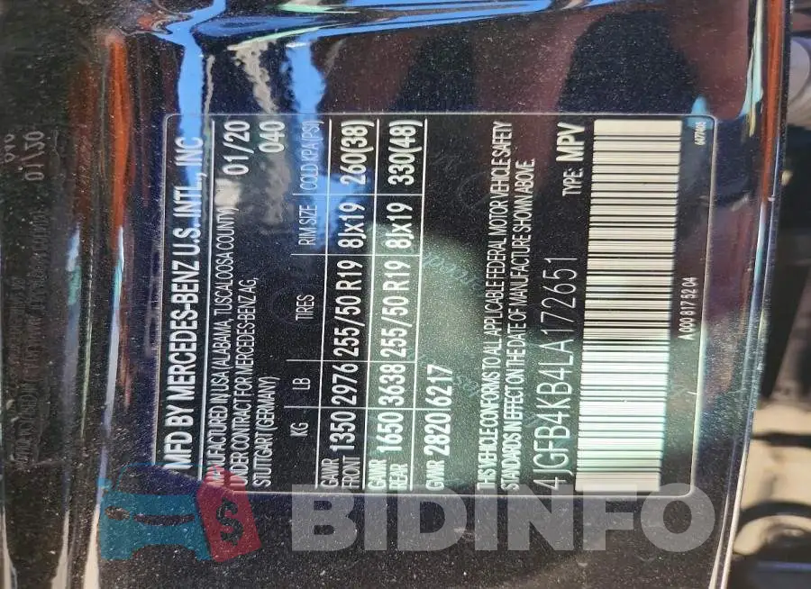 4JGFB4KB4LA172651 Photo# 14