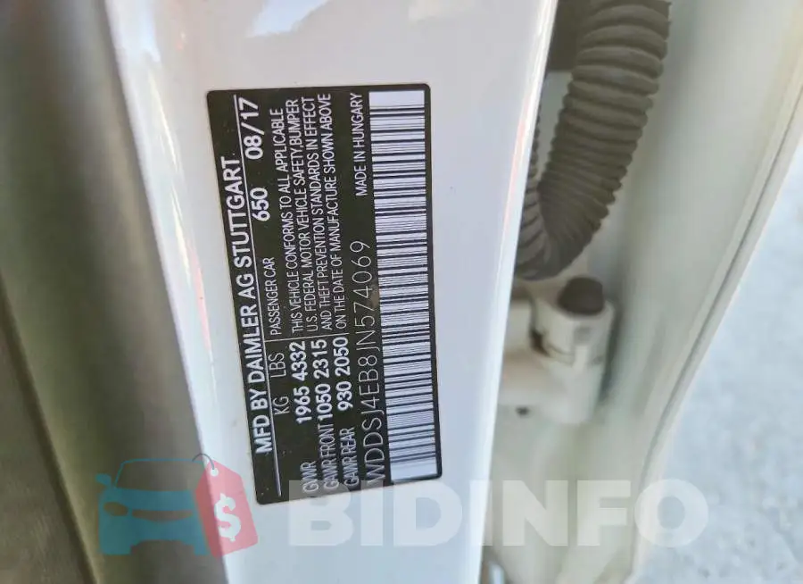 WDDSJ4EB8JN574069 Photo# 12