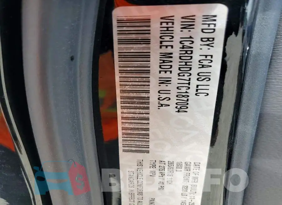 1C4RDHDG7TC187094 Photo# 13