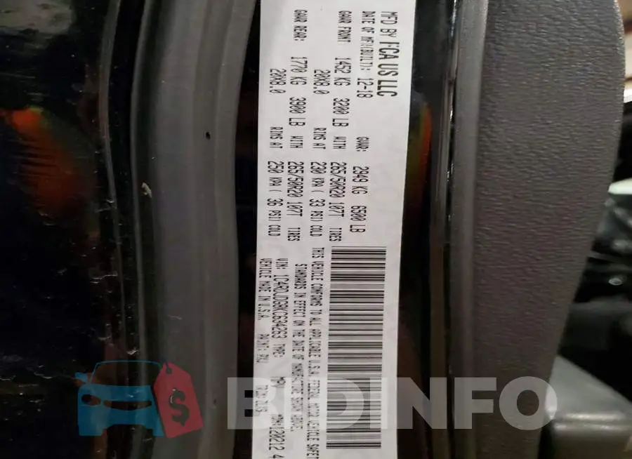 1C4RDJDG8KC634263 Photo# 13