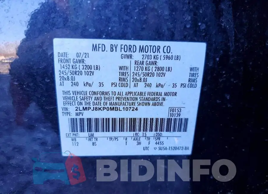 2LMPJ8KP0MBL10724 Photo# 14
