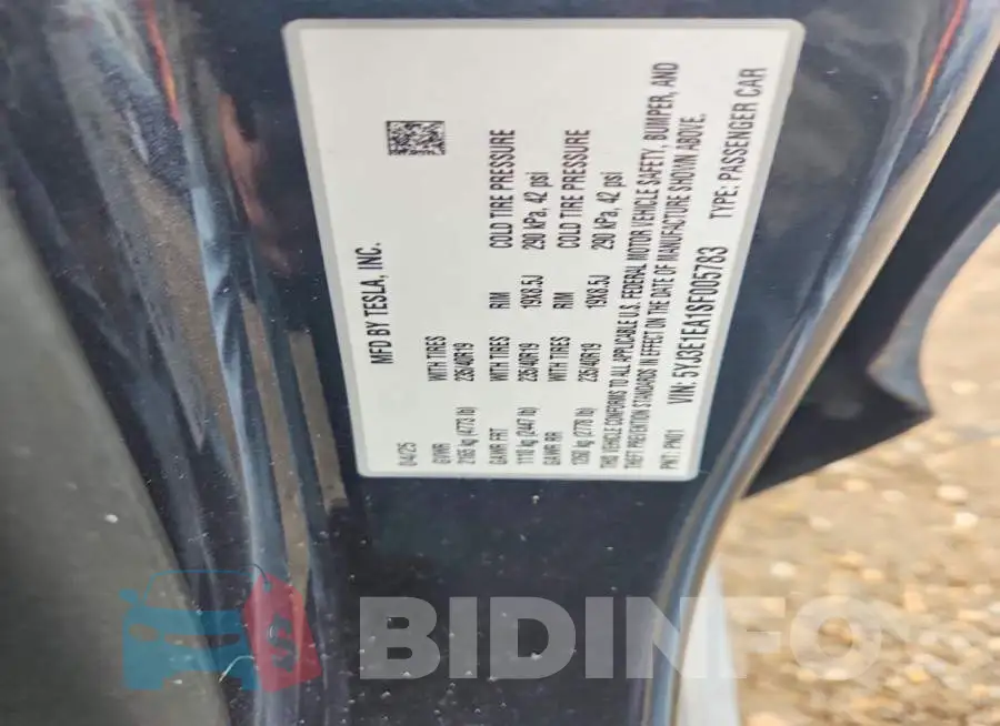 5YJ3E1EA1SF005783 Photo# 12