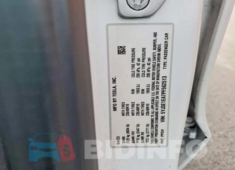 5YJ3E1EA7PF562513 Photo# 12