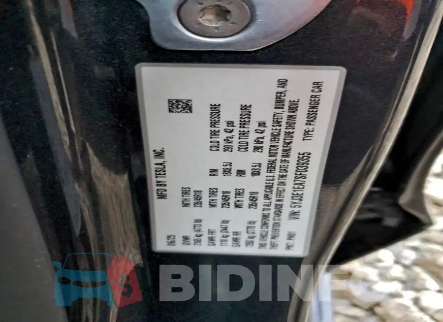 5YJ3E1EA7SF039355 Photo# 12