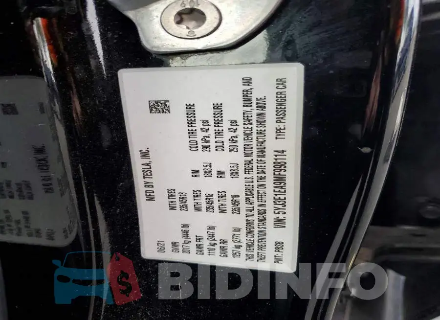 5YJ3E1EA9MF998114 Photo# 12