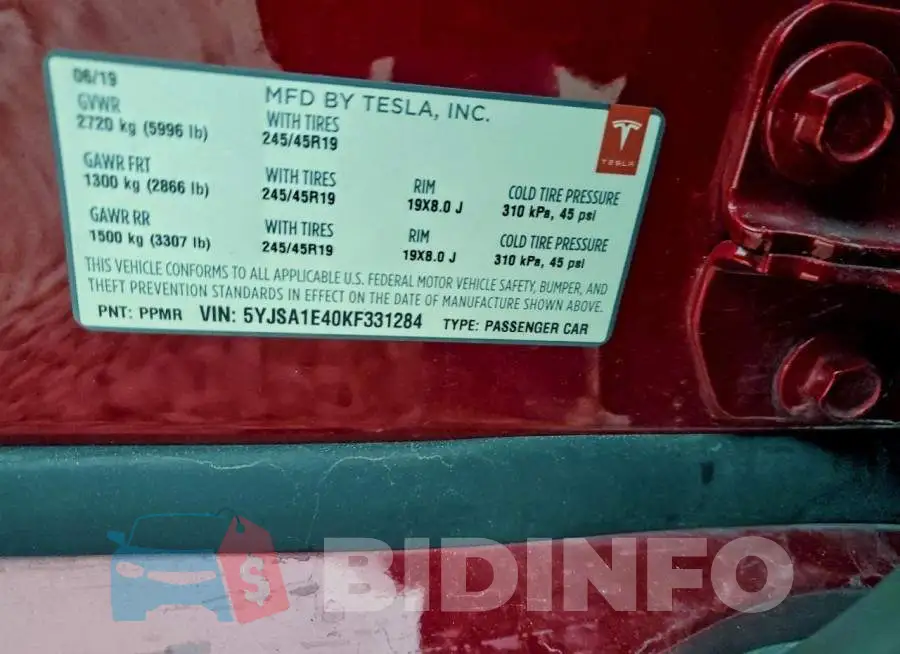 5YJSA1E40KF331284 Photo# 12