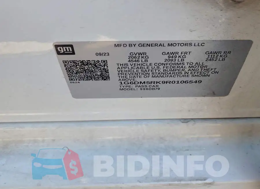 1G6DM5RK9R0106549 Photo# 13