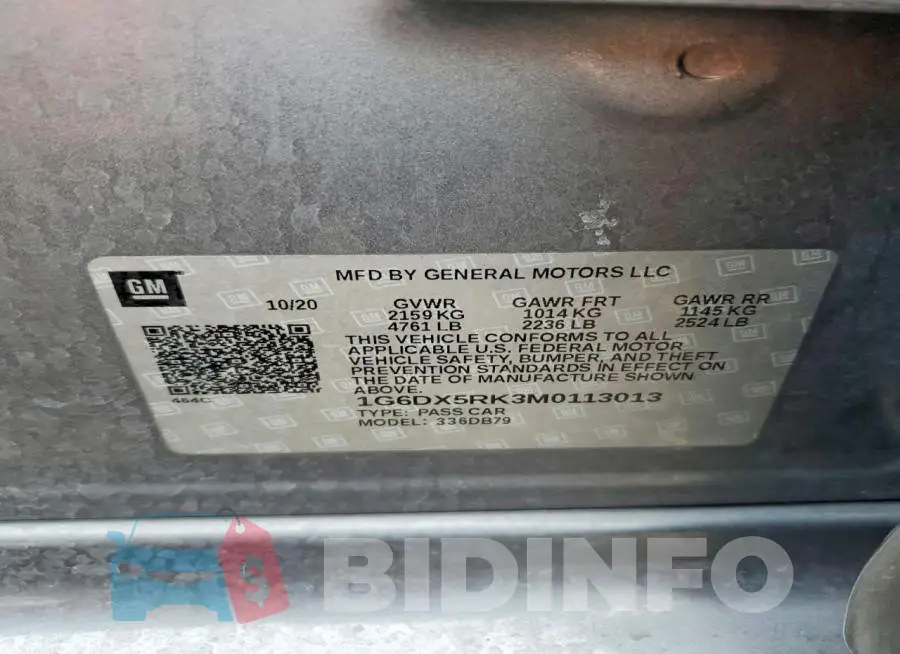 1G6DX5RK3M0113013 Photo# 12