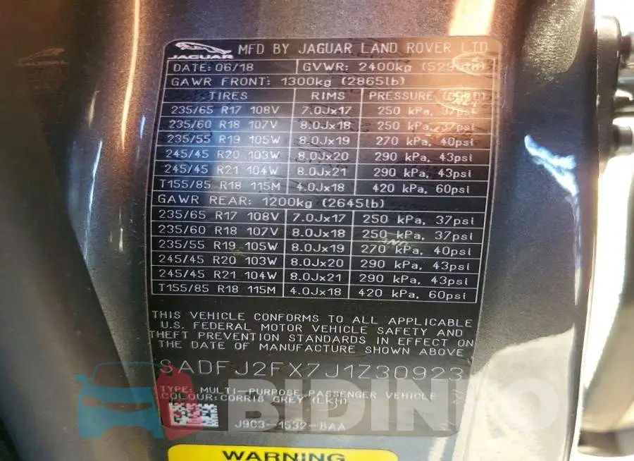 SADFJ2FX7J1Z30923 Photo# 13