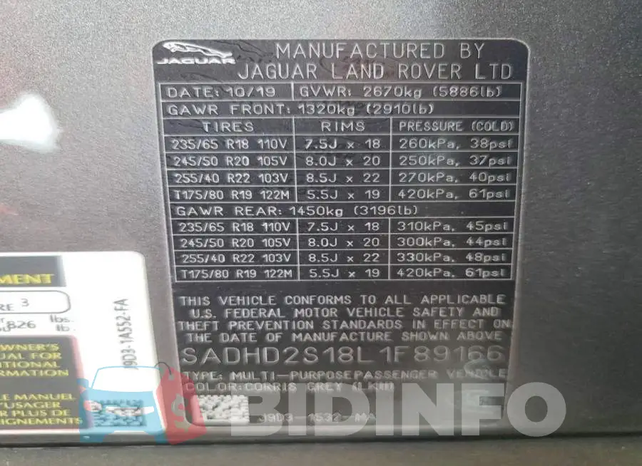 SADHD2S18L1F89166 Photo# 13