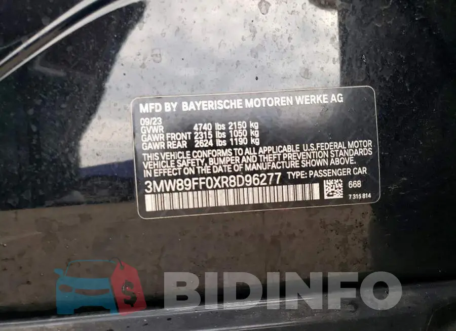 3MW89FF0XR8D96277 Photo# 12