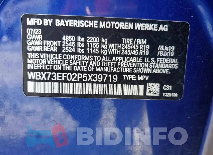 WBX73EF02P5X39719 Photo# 12