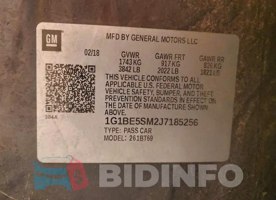 1G1BE5SM2J7185256 Photo# 12