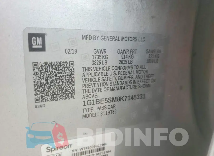 1G1BE5SM8K7145331 Photo# 12