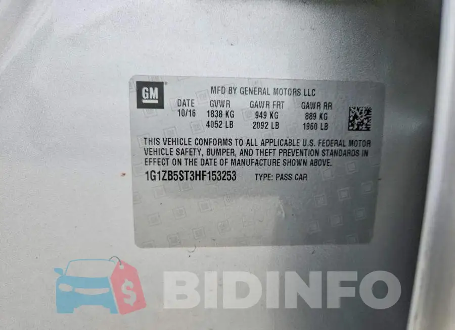 1G1ZB5ST3HF153253 Photo# 12