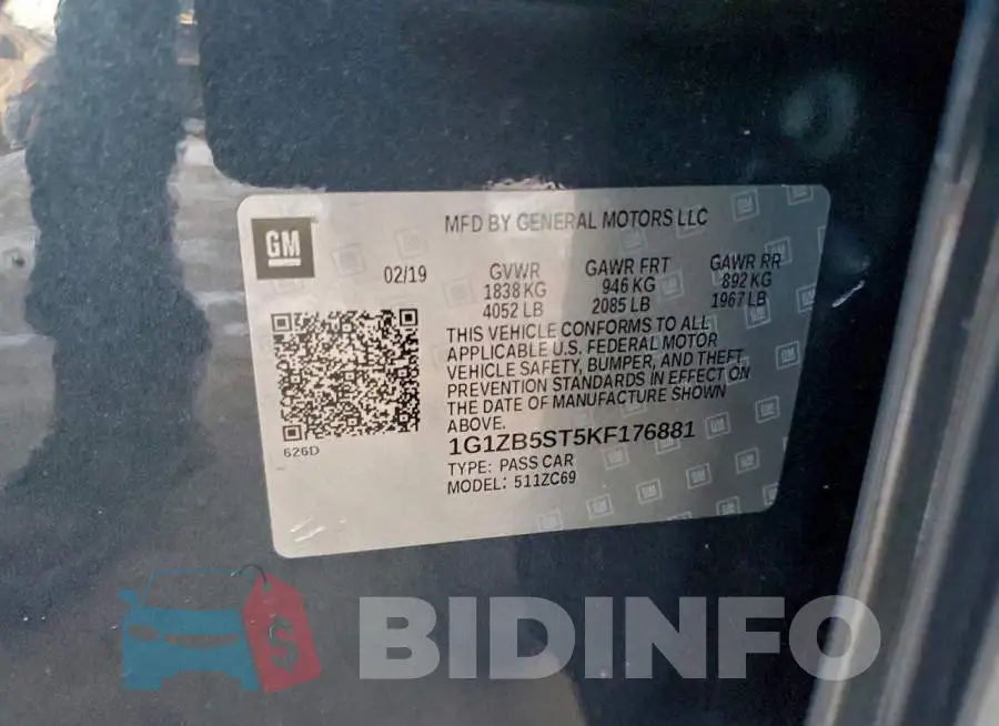 1G1ZB5ST5KF176881 Photo# 13