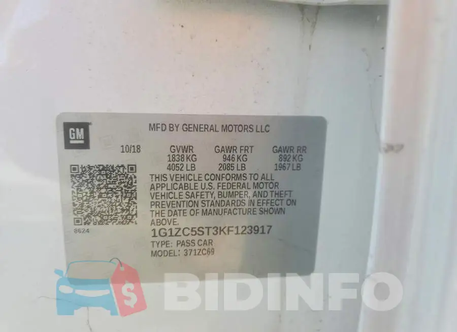 1G1ZC5ST3KF123917 Photo# 12