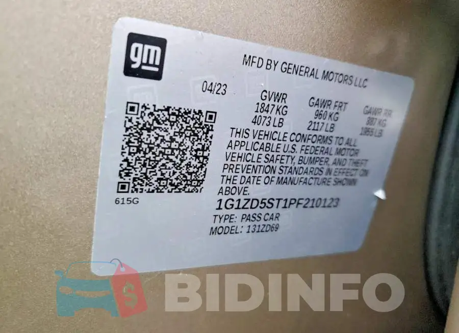 1G1ZD5ST1PF210123 Photo# 12