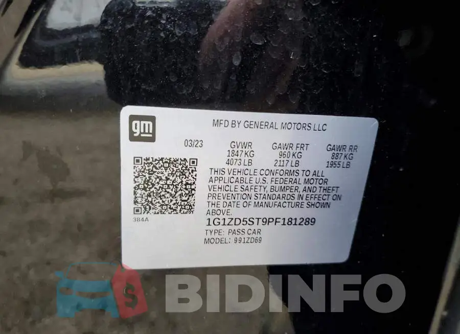 1G1ZD5ST9PF181289 Photo# 12