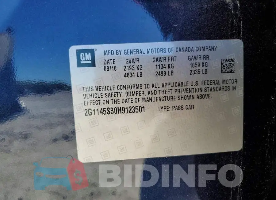 2G1145S30H9123501 Photo# 12