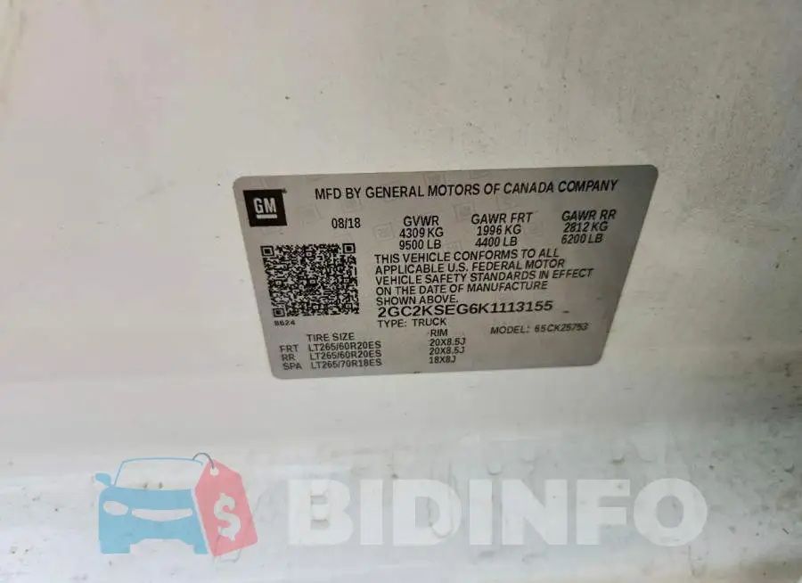 2GC2KSEG6K1113155 Photo# 12