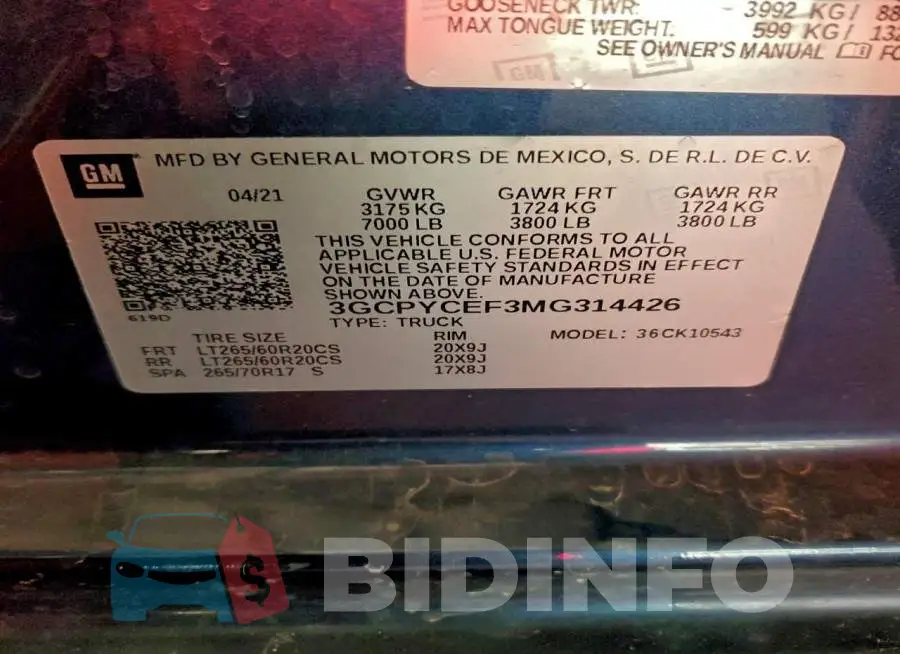 3GCPYCEF3MG314426 Photo# 12