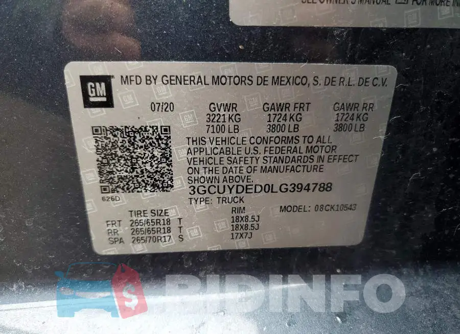 3GCUYDED0LG394788 Photo# 12
