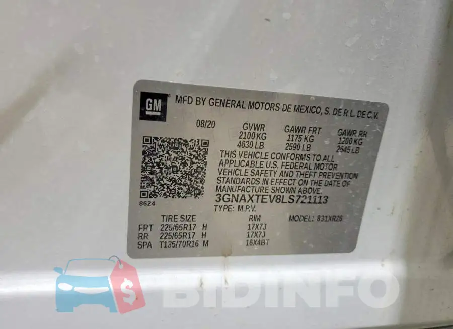 3GNAXTEV8LS721113 Photo# 13