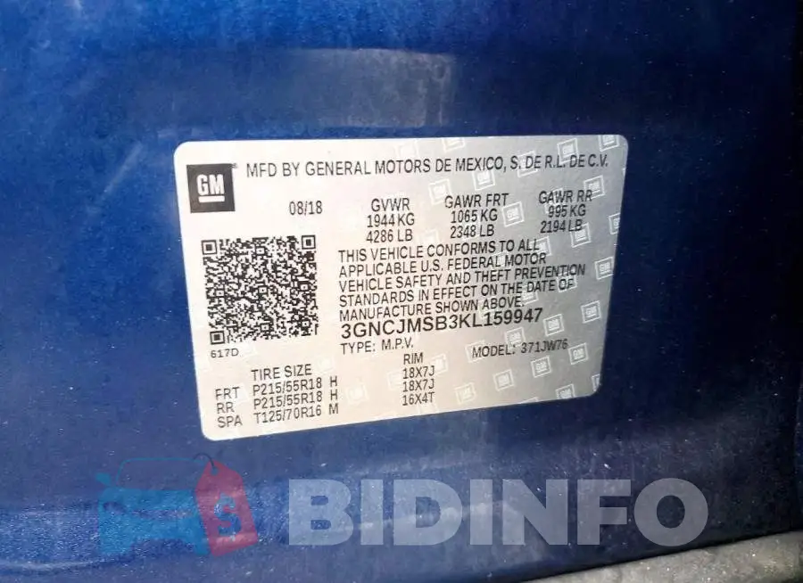 3GNCJMSB3KL159947 Photo# 13