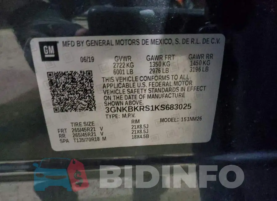 3GNKBKRS1KS683025 Photo# 13