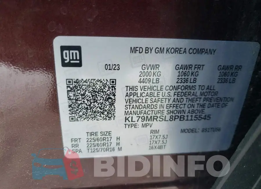 KL79MRSL8PB115545 Photo# 13