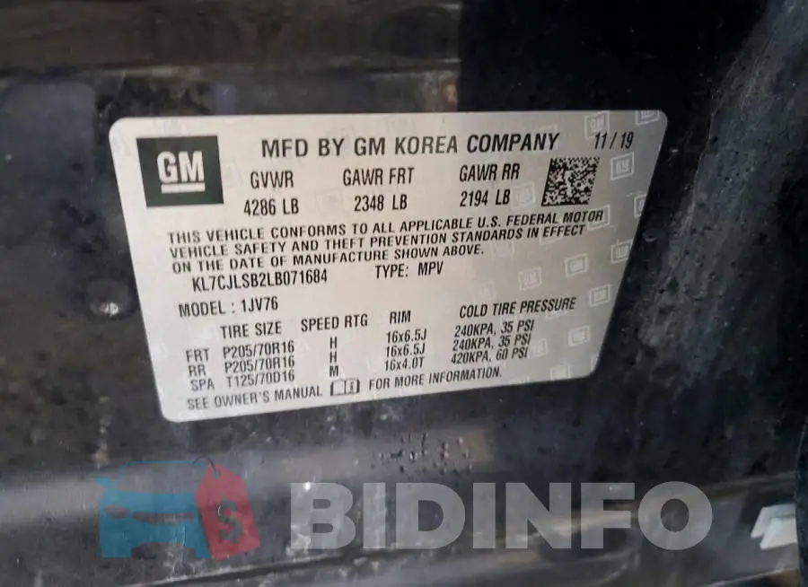 KL7CJLSB2LB071684 Photo# 12