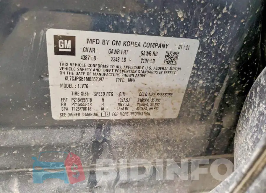 KL7CJPSB1MB352397 Photo# 14