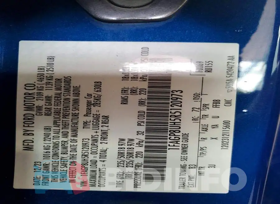1FAGP8UH5R5120973 Photo# 12