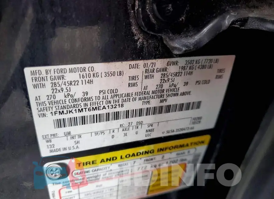 1FMJK1MT6MEA13218 Photo# 13