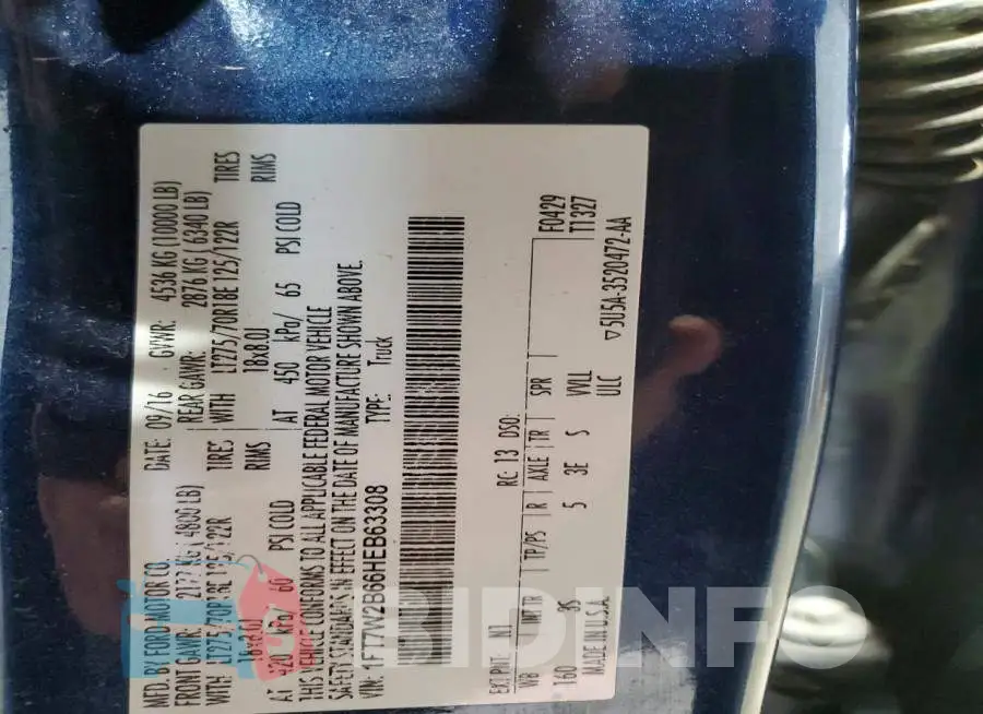 1FT7W2B66HEB63308 Photo# 12