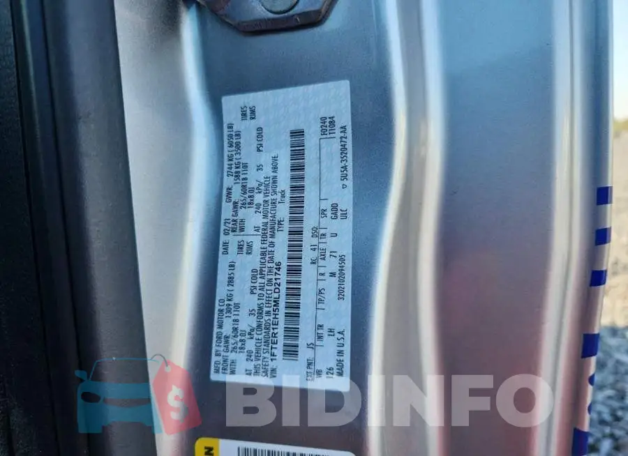 1FTER1EH5MLD21746 Photo# 12