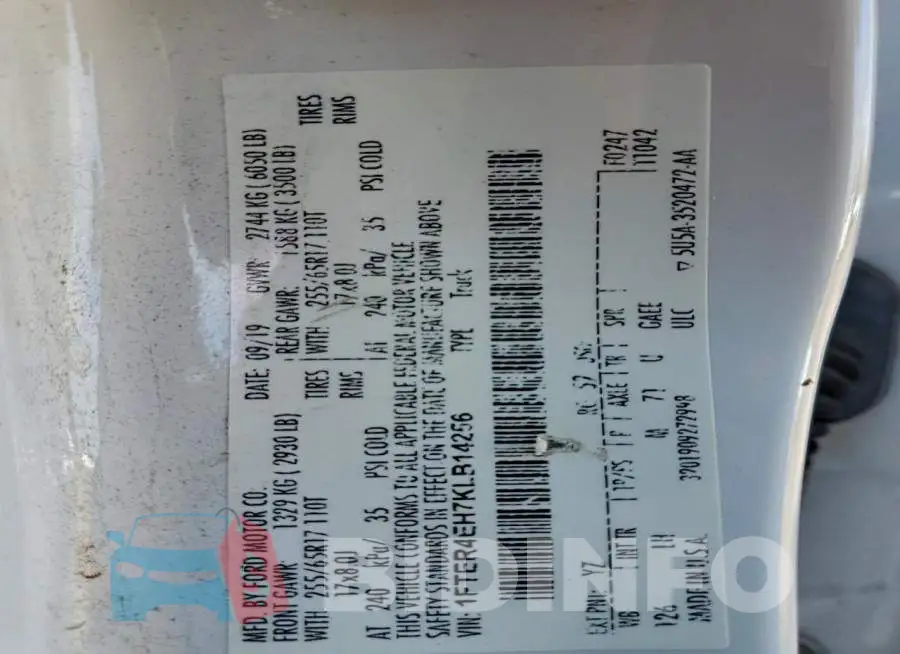 1FTER4EH7KLB14256 Photo# 12