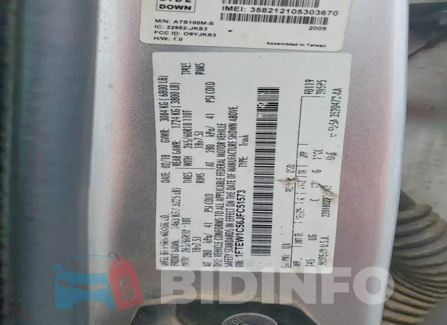 1FTEW1C56JFC51573 Photo# 13