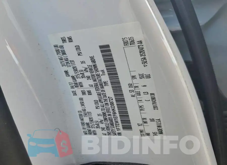 1FTEW1EF6HKD58727 Photo# 12