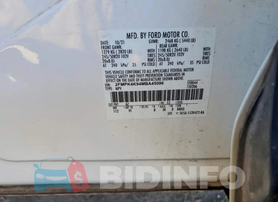 2FMPK4K94MBA45096 Photo# 13