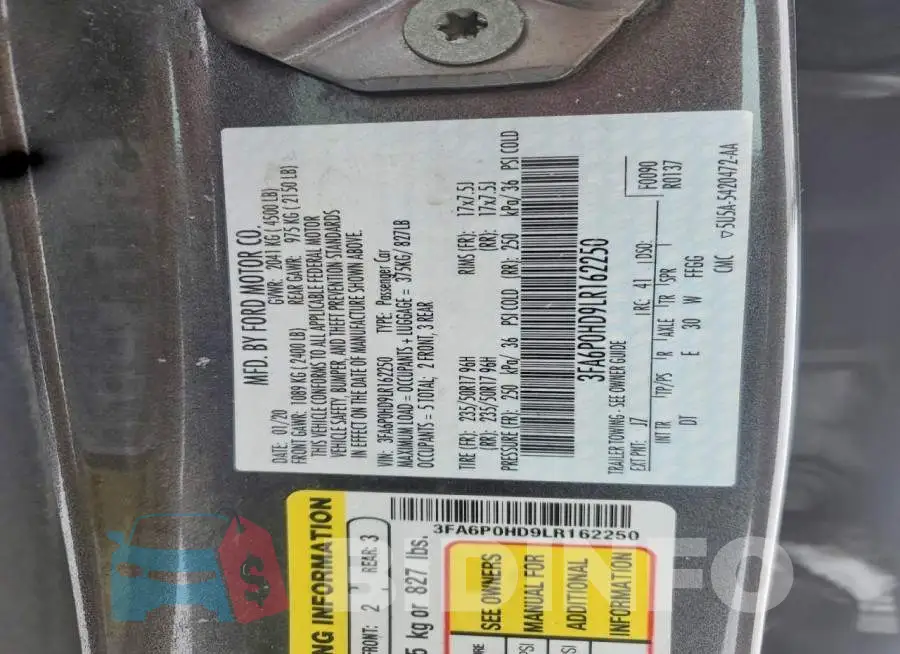 3FA6P0HD9LR162250 Photo# 12