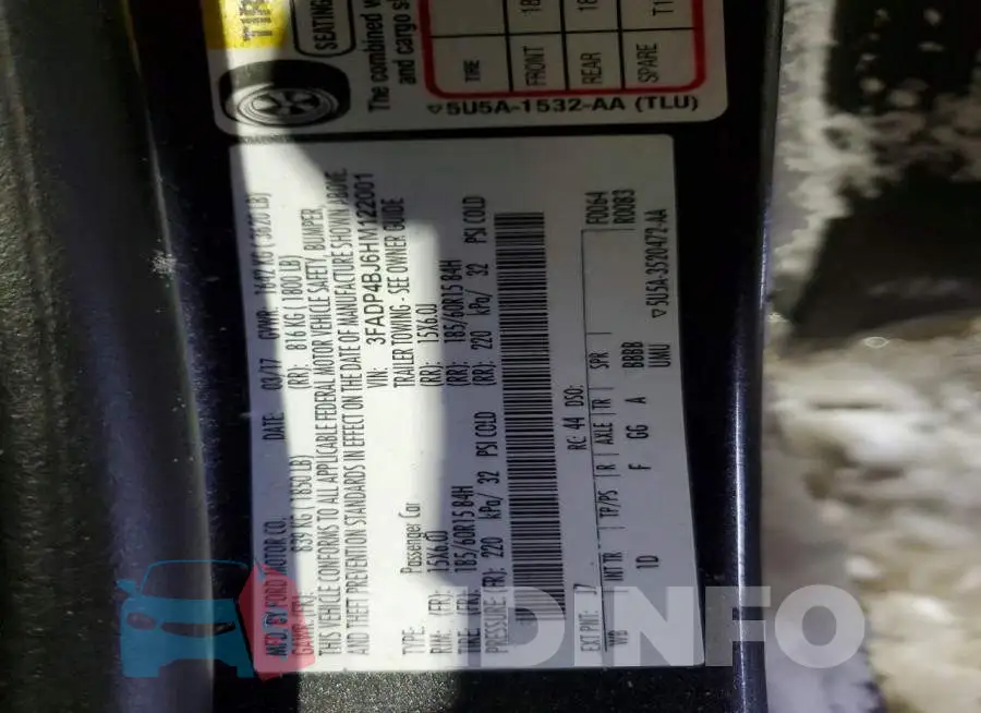3FADP4BJ6HM122001 Photo# 12